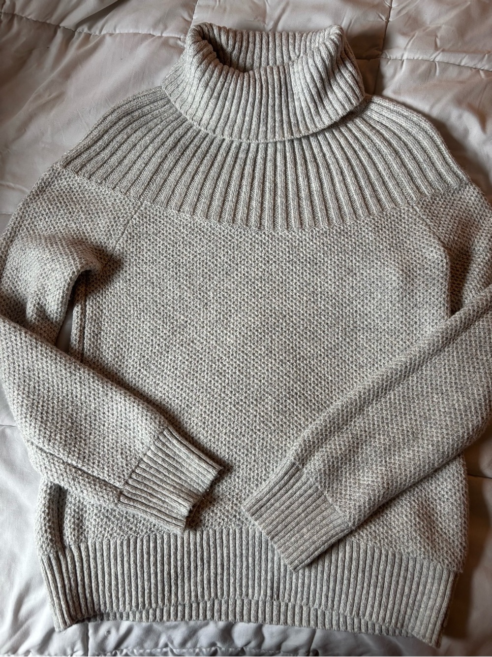 J. Crew Cozy Women's Gray Turtleneck Sweater